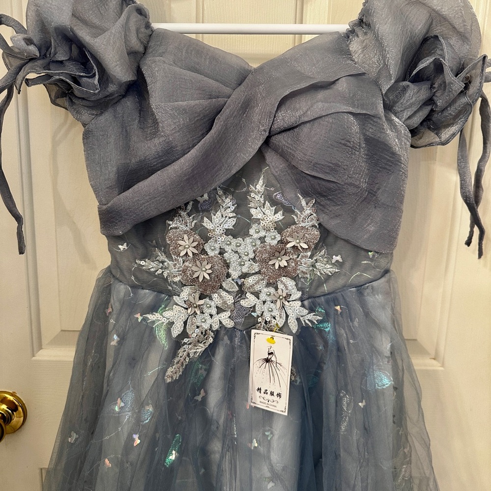 Elegant Blue Prom Dress/Evening Gown